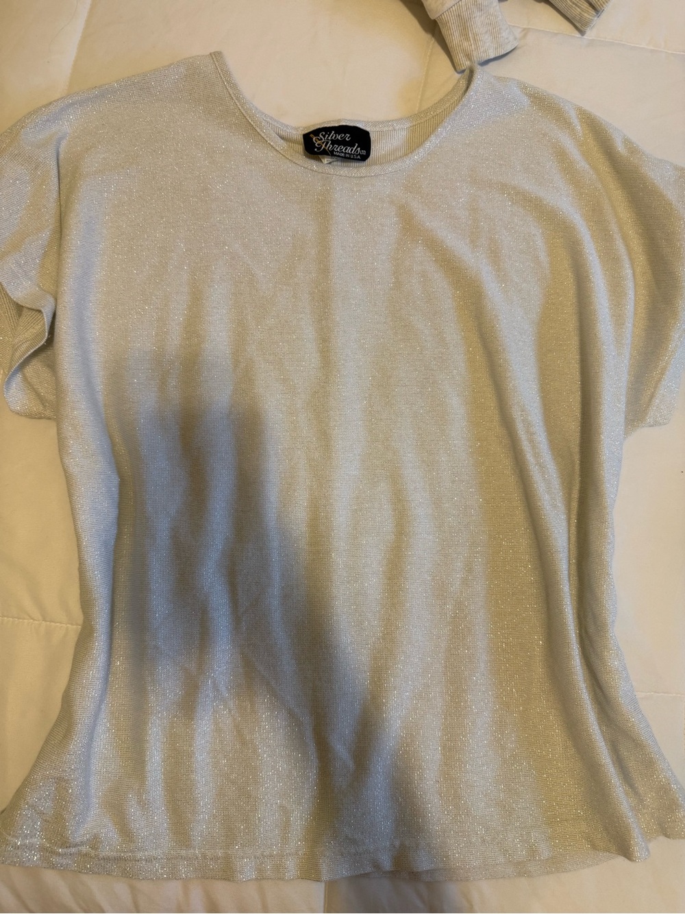 Silver Threads Women's Shimmer Crewneck Tee - Silver